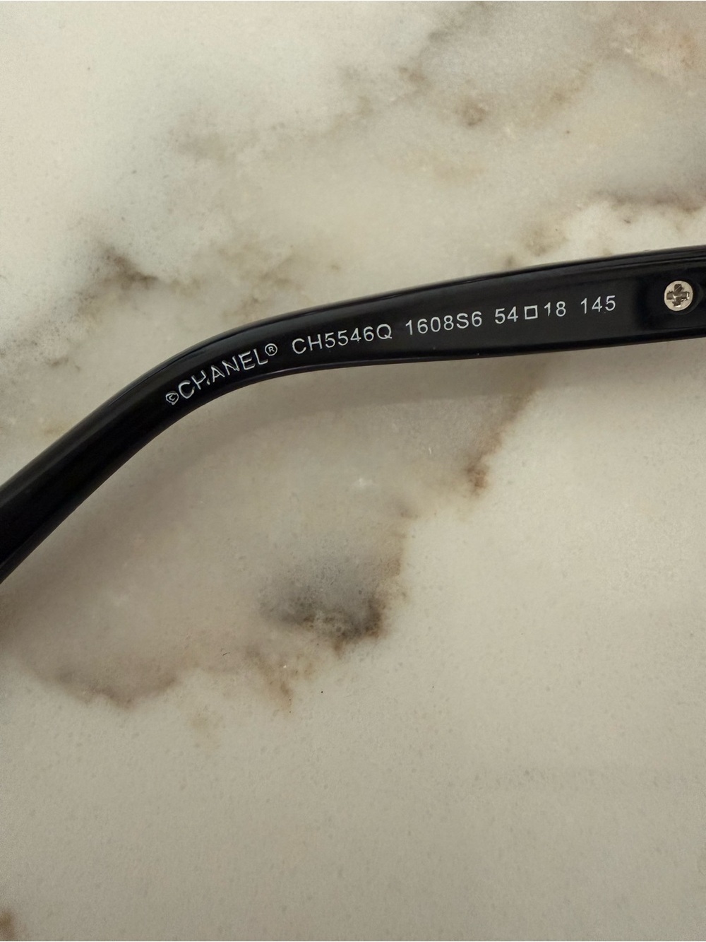 CHANEL Black Square Sunglasses with Gradient Gray Lenses - Picture 5 of 9